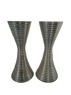PartyLite Orbit Candle Stick Holder Solid Aluminum Tarnish Free Retired